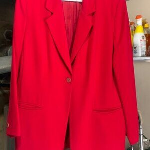 AMANDA SMITH WOMAN 16W Red 3-Piece Skirt Suit - Like New Condition